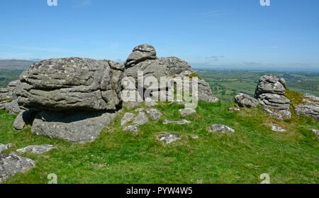 Sulla collina di Meldon vicino a Chagford, Dartmoor Devon Foto Stock