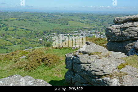 Sulla collina di Meldon vicino a Chagford, Dartmoor Devon Foto Stock