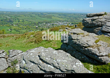 Sulla collina di Meldon vicino a Chagford, Dartmoor Devon Foto Stock