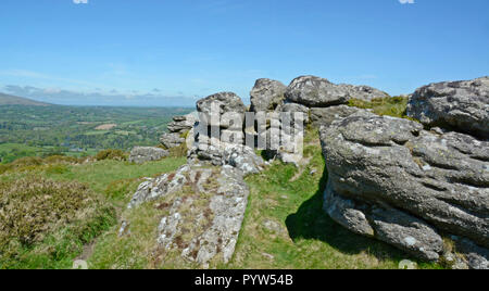 Sulla collina di Meldon vicino a Chagford, Dartmoor Devon Foto Stock