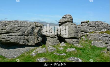 Sulla collina di Meldon vicino a Chagford, Dartmoor Devon Foto Stock