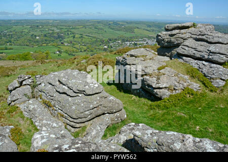 Sulla collina di Meldon vicino a Chagford, Dartmoor Devon Foto Stock