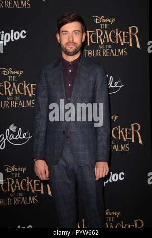 Los Angeles, California, USA. 29 ottobre, 2018. Jack Whitehall 10/29/2018 La prima mondiale di "schiaccianoci e i quattro regni' arrivo presso il Ray Dolby sala da ballo a Los Angeles, CA Foto di Izumi Hasegawa / HNW / PictureLux Credito: PictureLux / Hollywood Archive/Alamy Live News Foto Stock