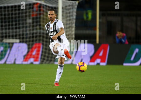 Empoli, Italia. 27 ott 2018. Empoli vs Juventus Serie A TIM 2018-2019 nell'immagine: bonucci Credit: Indipendente Agenzia fotografica/Alamy Live News Foto Stock