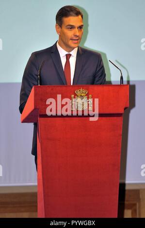 Madrid, Spagna. 31 ott 2018. 31 octubre 2018 princesa Leonor Constitucion aniversario cumpleanos Pedro Sanchez; 31/10/2018: Credito CORDON PREMERE/Alamy Live News Credito: CORDON PREMERE/Alamy Live News Foto Stock