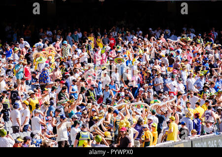 In inghilterra il FANS, l'esercito Barmy, presso le ceneri Boxing Day Test 2017 presso il Melbourne Cricket Ground Foto Stock