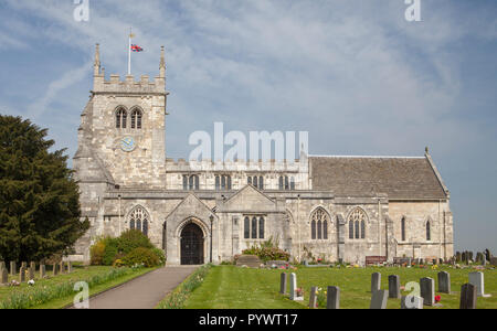 Tutti i Santi" chiesa parrocchiale in Sherburn in Elmet, West Yorkshire Foto Stock