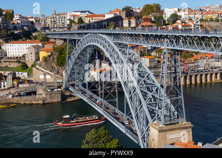 Ponte Luiz bridge, Porto, Portogallo Foto Stock