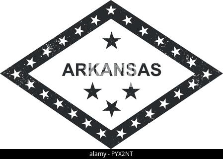 Arkansas state flag simbolica. Illustrazione Vettoriale Illustrazione Vettoriale