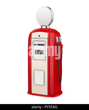 Retro della pompa gas isolato Foto Stock