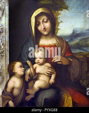 Madonna con Bambino e Giovanni Battista 1514-1519 da Antonio Allegri da Correggio (1489 - 1534), noto come Correggio 15-16Secolo, Italia, italiano. Foto Stock