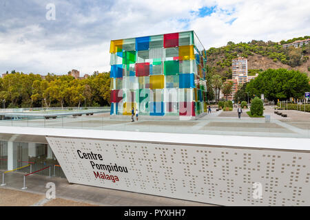 Centro Pompidou, Muelle Onu, Malaga, Andalusia, Spagna Foto Stock