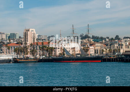 Stella dell India clipper ship (o corteccia), il Seaport Village, San Diego, California. Foto Stock