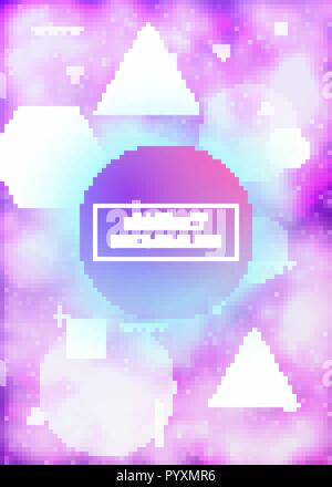 Sfondo al neon con liquido viola forme. Fluido luminoso. Fluor Illustrazione Vettoriale