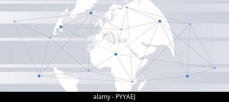 Rete digitale collegare il mondo illustrazione vettoriale EPS10 Illustrazione Vettoriale