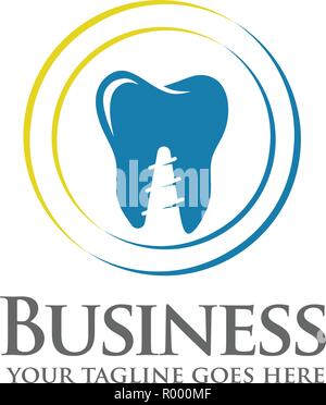 Dentista il logo colorato, cure dentarie o clinica dentale Illustrazione Vettoriale