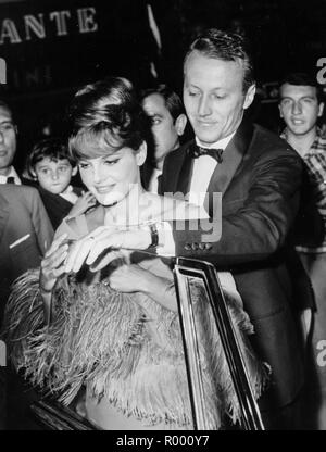 Rossana podestà, marco vicario, Roma, 1962 Foto Stock