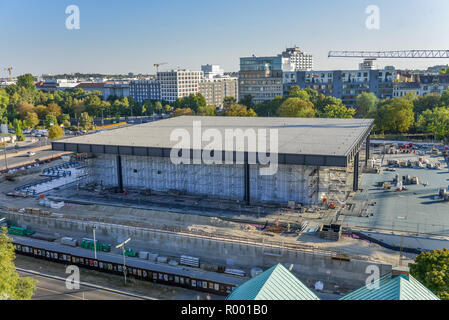 Sito di costruzione, la nuova galleria nazionale, Potsdam street, medio, Berlino, Germania, Baustelle, Neue Nationalgalerie, Potsdamer Strasse, Mitte, Deutschland Foto Stock