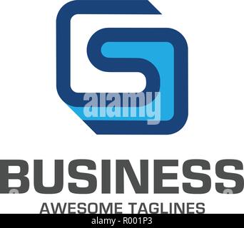 Creative lettera S icona logo design elementi di modello. lettera S righe logo del vettore di design. Illustrazione Vettoriale