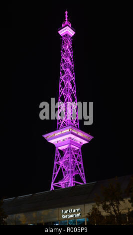 Festival delle Luci, torre della radio, equo, Westend, Charlottenburg di Berlino, Germania, Funkturm, Messe, Deutschland Foto Stock
