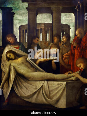 Il compianto su Cristo morto 1503 da Bernardino Campi (1520-1591) XVI Secolo Italia) XVI Foto Stock