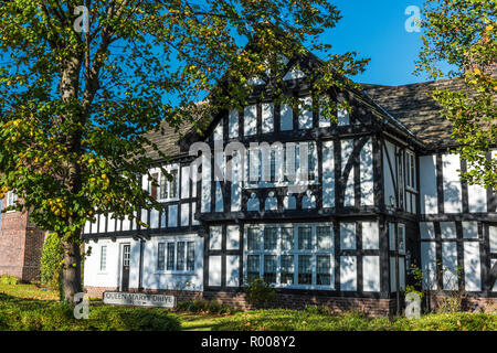 In stile Tudor House di Port Sunlight, Wirral, Merseyside England Foto Stock