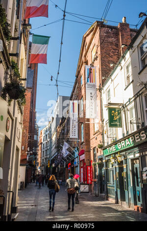 Mathew Street, Cavern Quarter, Liverpool, Merseyside England Foto Stock