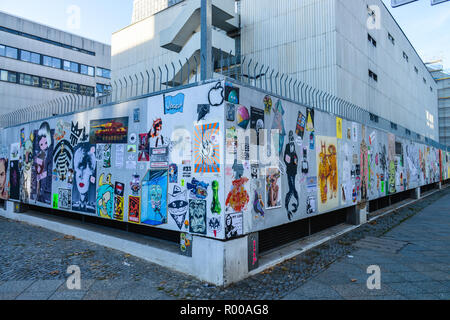 Incollare fino festival, opera tedesca, crooked street, Zillestrasse, Charlottenburg di Berlino, Germania, pasta-fino-Festival, Deutsche Oper, Krumme Strasse, DT Foto Stock