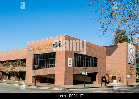 California State Railroad Museum, Old Sacramento State Historic Park, Old Sacramento centro storico, Sacramento, California. Foto Stock