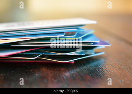 Carte di credito Foto Stock