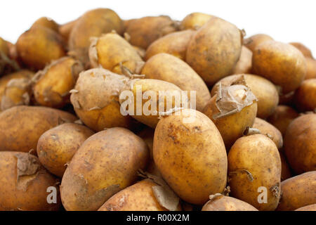 Un sacco di patate impilati Foto Stock