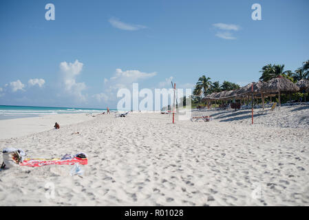 Varadero, Cuba, è pieno di belle spiagge con acque cristalline e la sabbia morbida. Foto Stock