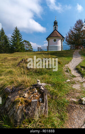 Cappella Maria-Königin, Lautersee , Mittenwald, Baviera, Germania Foto Stock