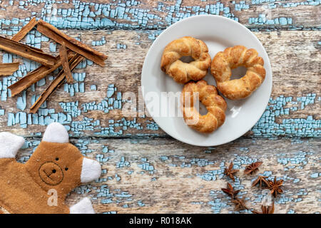 Deliziosi biscotti a colazione Foto Stock