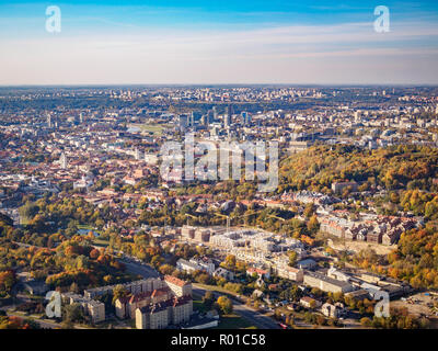 Vilnius, Lituania (caduta, Alta Vista aerea) Foto Stock