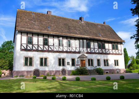 Town Hall, luogo di nascita e residenza del Barone Muenchhausen, Bodenwerder, Weserbergland, Bassa Sassonia, Germania, Europa Foto Stock