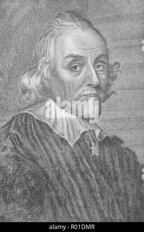 William Harvey (1578 - 1657) medico inglese che hanno reso i contributi seminale di anatomia e fisiologia. Foto Stock