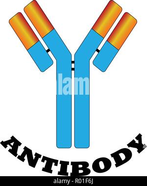 Piccola molecola di anticorpo logo Illustrazione Vettoriale