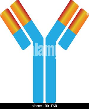 Piccola molecola di anticorpo logo Illustrazione Vettoriale