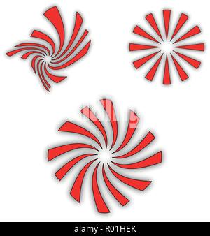 Abstract spirali rosso su sfondo bianco - Vettore Illustrazione Vettoriale