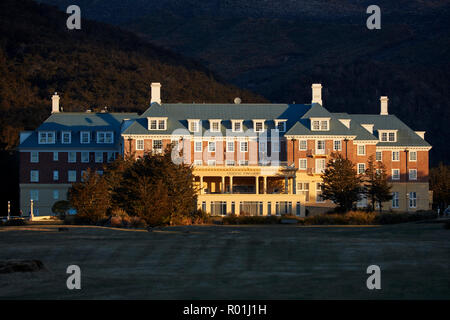 Grand Chateau e Mt Ruapehu, altopiano centrale, Isola del nord, Nuova Zelanda Foto Stock