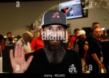 Las Vegas, NV, Stati Uniti d'America. 31 ott 2018. Aaron Kaufman di presenze per 2018 Apparecchiature speciali Market Association SEMA Show - MER, Las Vegas Convention Center Las Vegas NV, Ottobre 31, 2018. Credito: JA/Everett raccolta/Alamy Live News Foto Stock