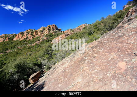 Rocher de Roquebrune sur Argens, 83, Var, Cote d'azur, PACA, Foto Stock