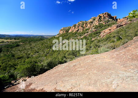 Rocher de Roquebrune sur Argens, 83, Var, Cote d'azur, PACA, Foto Stock