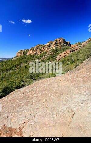 Rocher de Roquebrune sur Argens, 83, Var, Cote d'azur, PACA, Foto Stock