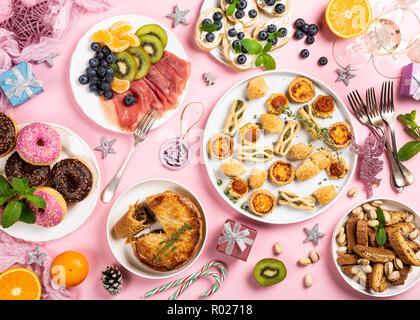 Cena di Natale parte tabella Foto Stock