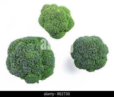Teste di broccoli dalla parte superiore Foto Stock