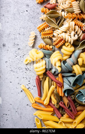 Colorati assortiti pasta italiana Foto Stock