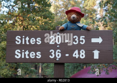 La posizione del sito Guida a Pineknot campeggi in Big Bear, California Foto Stock