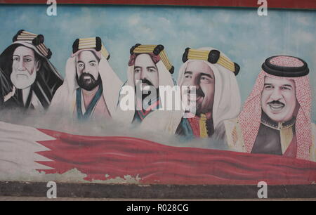 I righelli del Bahrain: Isa bin Ali Al Khalifa, Hamad Bin Isa Al Khalifa, Salman bin Hamad Al Khalifa di Isa Bin Salman Al Khalifa, Hamad Bin Isa Al Khalifa Foto Stock